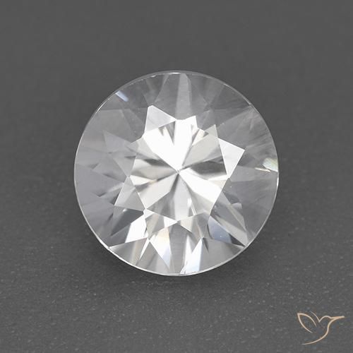1.79ct Natural Blanco Circón, Redondo, VVS
