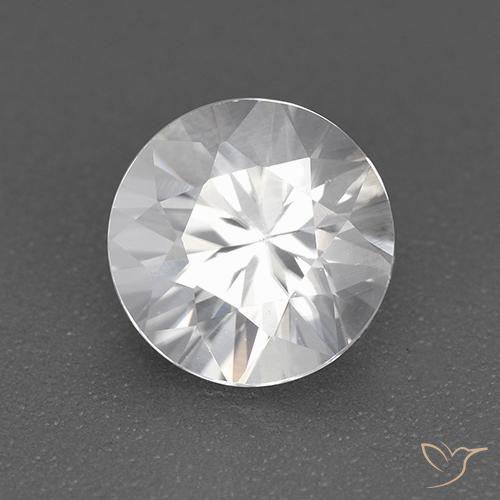 Circón Blanco natural de 1.79 ct, Redondo, VVS
