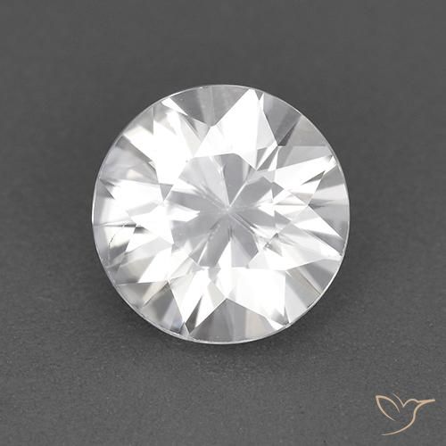 Circón Blanco natural de 1.68 ct, Redondo, VVS