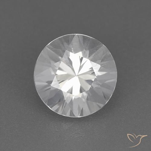 1.85ct Natural Blanco Circón, Redondo, VVS, Photo A