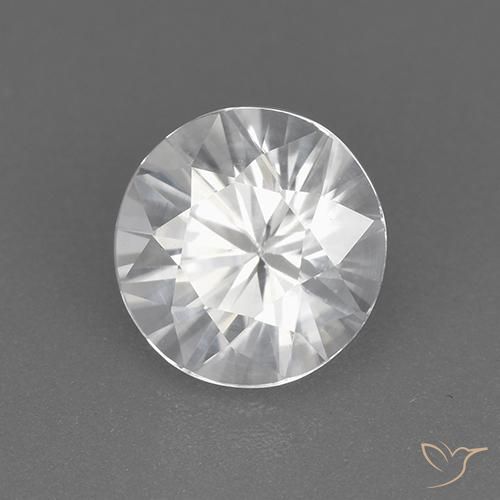 Circón Blanco natural de 1.85 ct, Redondo, VVS