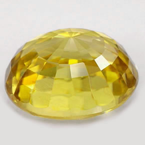 Circón amarillo natural de 1,96 ct, corte óvalo, VVS