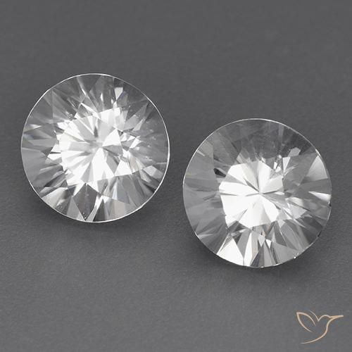 Gemas de Circón Blanco natural de 3.65 ct, Redondo, VVS