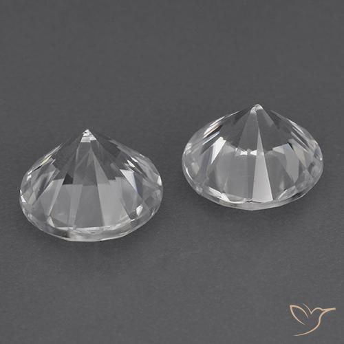 Gemas de Circón Blanco natural de 3.63 ct, Redondo, VVS