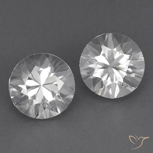Gemas de Circón Blanco natural de 3.88 ct, Redondo, VVS
