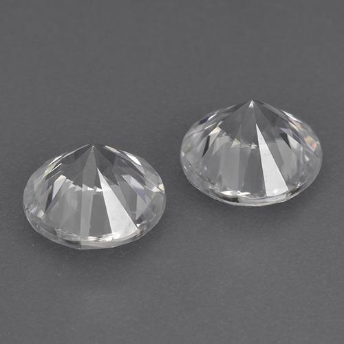 Gemas de Circón Blanco natural de 3.52 ct, Corte Redondo, VVS