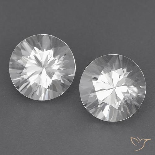 Gemas de Circón Blanco natural de 3.76 ct, Redondo, VVS
