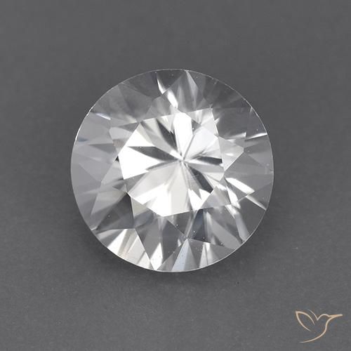 Circón Blanco natural de 1.92 ct, Redondo, VVS