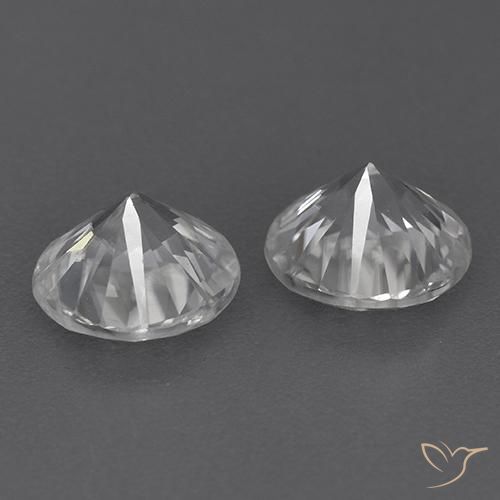 Gemas de Circón Blanco natural de 3.49 ct, Redondo, VVS-VS