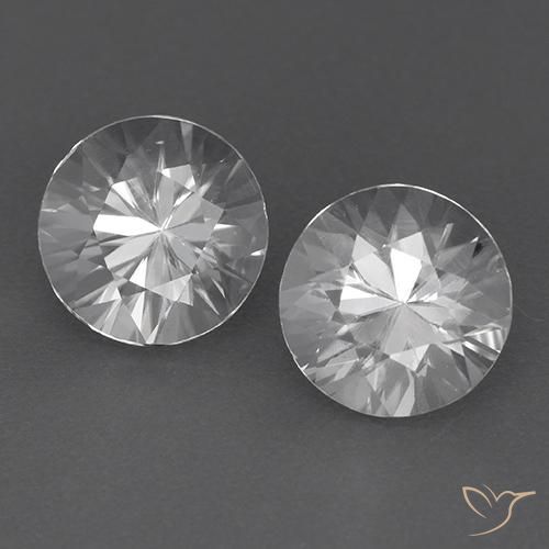 Gemas de Circón Blanco natural de 3.82 ct, Redondo, VVS