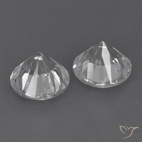 Gemas de Circón Blanco natural de 3.82 ct, Redondo, VVS