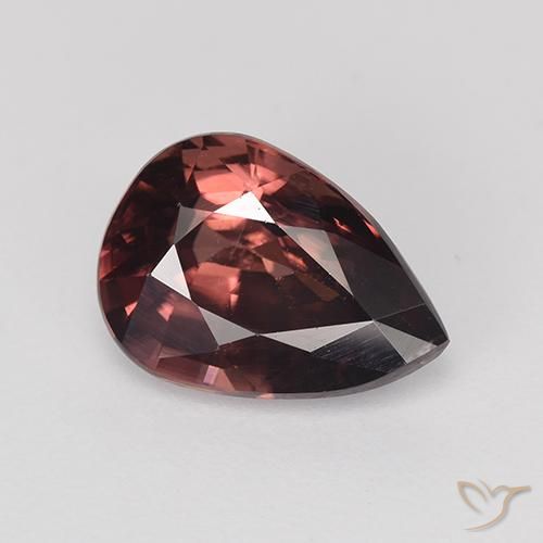 2.98ct Natural Rojo vino Circón, En forma de pera, VVS-VS