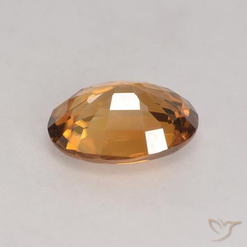 Circón Marrón-oro natural de 1.57 ct, Ovalada, VVS