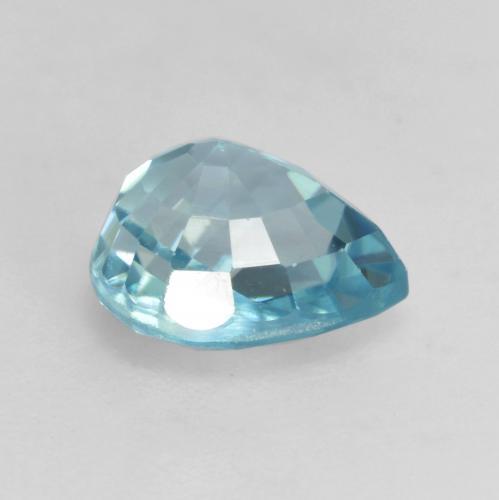 Circón azul natural de 2,01 ct, en forma de pera, VVS-VS