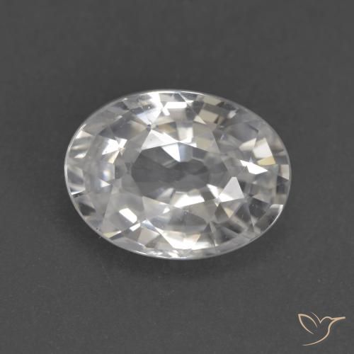 2.94ct Natural Blanco cálido Circón, Ovalada, VVS-VS