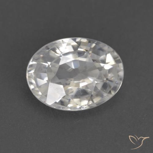 Circón Blanco cálido natural de 2.94 ct, Ovalada, VVS-VS