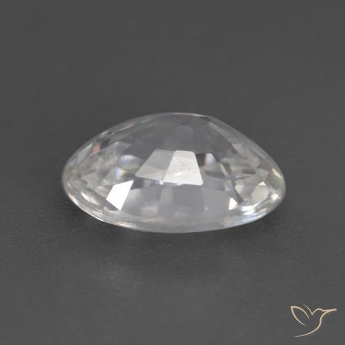 Circón Blanco cálido natural de 2.94 ct, Ovalada, VVS-VS