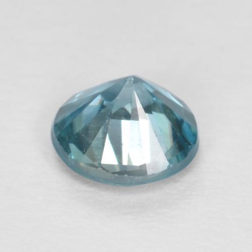 Circón azul natural de 0,53 ct, corte redondo, VS