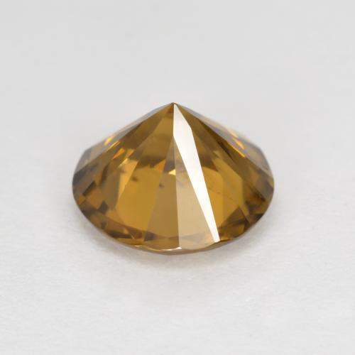 Circón dorado natural de 2,62 ct, corte redondo, VS