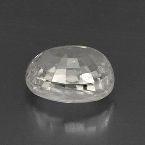Circón blanco natural de 8,64 ct, corte óvalo, VVS