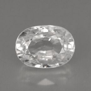 Circón blanco natural de 8,09 ct, corte óvalo, VVS-VS