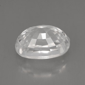 Circón blanco natural de 8,09 ct, corte óvalo, VVS-VS