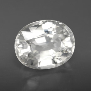 Circón blanco natural de 9,99 ct, corte óvalo, VVS