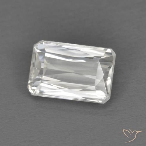 Circón Blanco natural de 1.38 ct, Corte Octágono / Esmeralda, VVS-VS