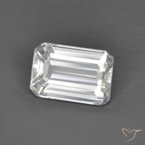 Circón Blanco natural de 1.45 ct, Corte Octágono / Esmeralda, VVS-VS
