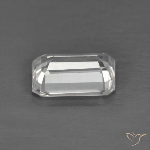 Circón Blanco natural de 1.45 ct, Corte Octágono / Esmeralda, VVS-VS