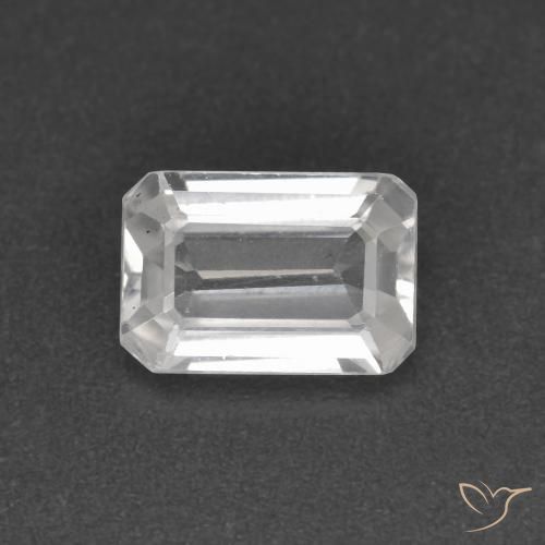 1.41ct Natural Blanco Circón, Corte Octágono / Esmeralda, VS, Photo A