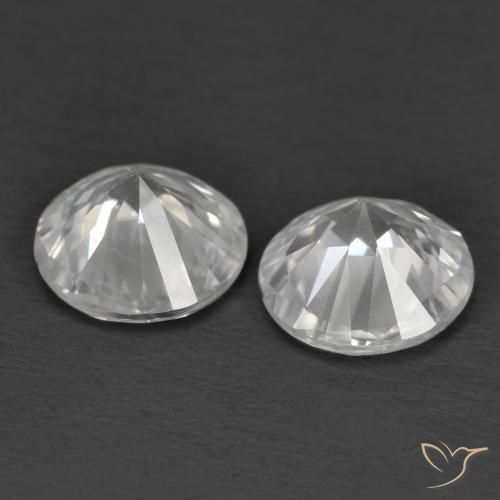 Gemas de Circón Blanco natural de 2.06 ct, Redondo, VVS-VS