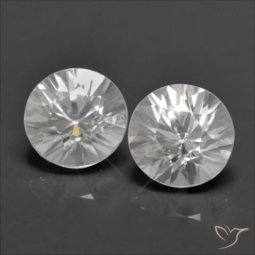 Gemas de Circón Blanco natural de 2.54 ct, Redondo, VVS-VS