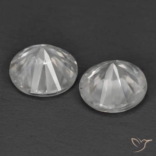 Gemas de Circón Blanco natural de 2.30 ct, Redondo, VS