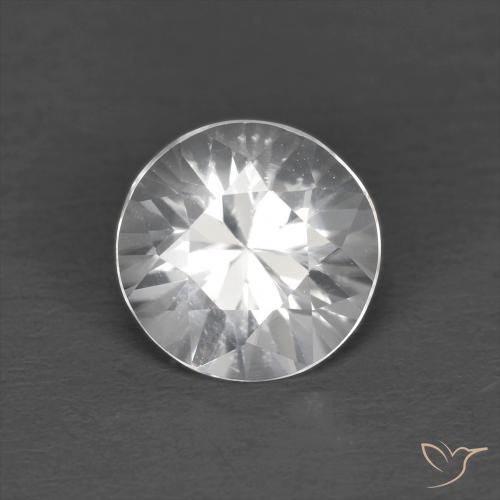 1.24ct Natural Blanco Circón, Redondo, VS