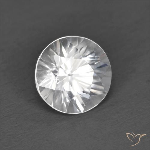 Circón Blanco natural de 1.26 ct, Redondo, VVS-VS