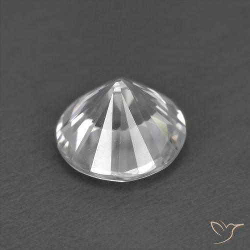 Circón Blanco natural de 1.26 ct, Redondo, VVS-VS