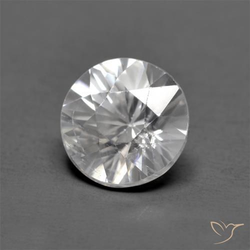 Circón Blanco natural de 1.26 ct, Redondo, VS