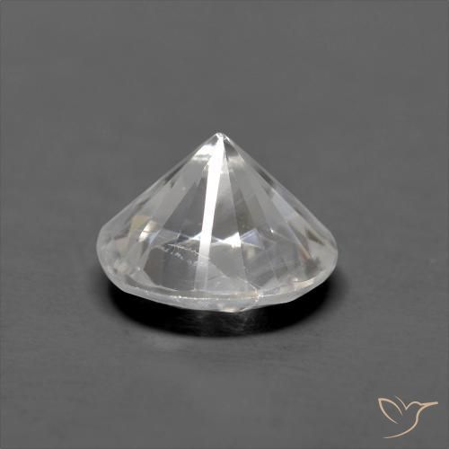 Circón Blanco natural de 1.26 ct, Redondo, VS