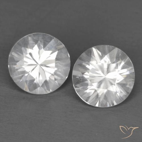 2.56ctw Natural Blanco Circón, Redondo, VVS
