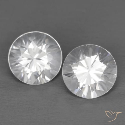 2.49ctw Natural Blanco Circón, Redondo, VVS