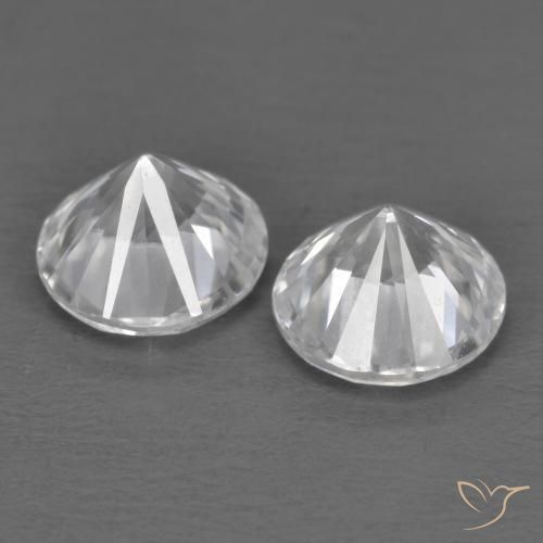 Gemas de Circón Blanco natural de 2.49 ct, Redondo, VVS