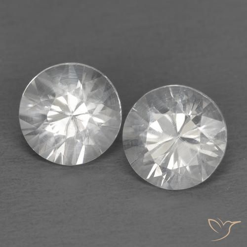 Gemas de Circón Blanco natural de 1.49 ct, Redondo, VVS-VS
