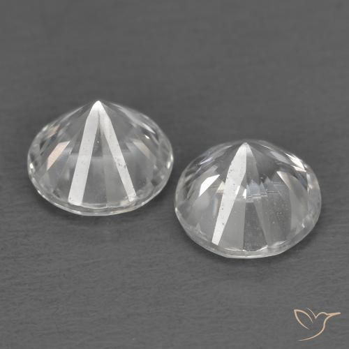 Gemas de Circón Blanco natural de 1.54 ct, Redondo, VVS