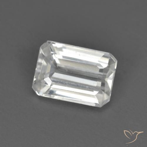 Circón Blanco natural de 1.55 ct, Corte Octágono / Esmeralda, VS