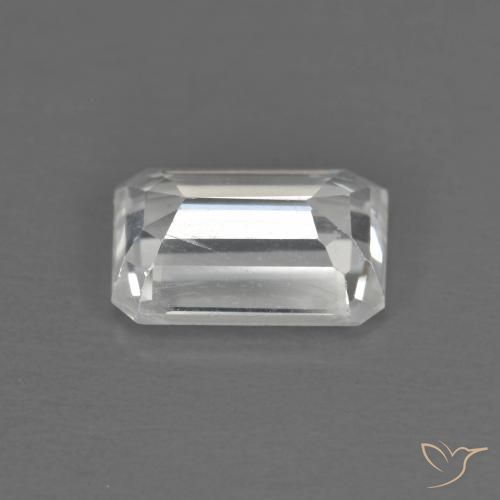 Circón Blanco natural de 1.45 ct, Corte Octágono / Esmeralda, VVS-VS