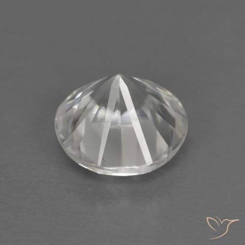 Circón Blanco natural de 1.24 ct, Redondo, VVS