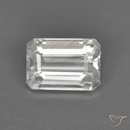 Circón Blanco natural de 1.55 ct, Corte Octágono / Esmeralda, VS