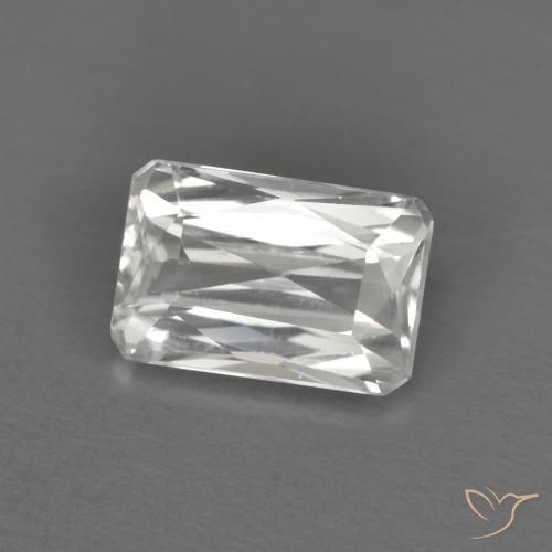 Circón Blanco natural de 1.32 ct, Corte Octágono / Esmeralda, VVS