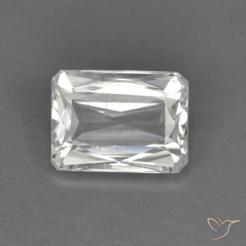 Circón Blanco natural de 1.50 ct, Corte Octágono / Esmeralda, VVS
